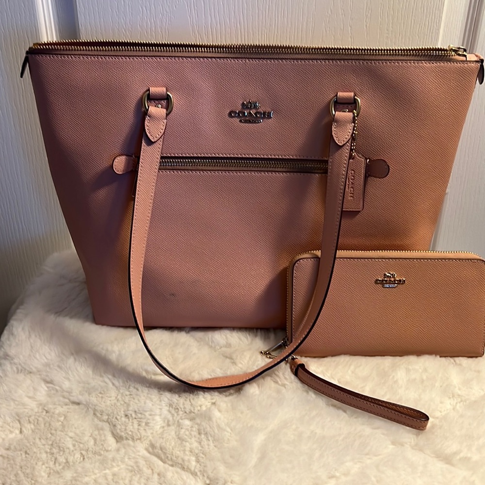 Great condition! Beautiful light pale pink authentic Kate Spade tote.